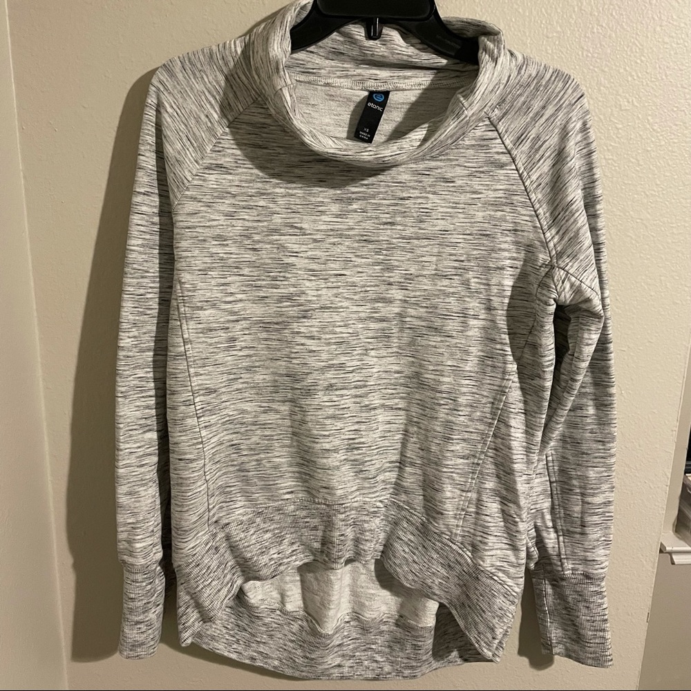 Etonic Cowl Neck Hi-lo Heather Gray Long Sleeve Pullover Sweatshirt XS